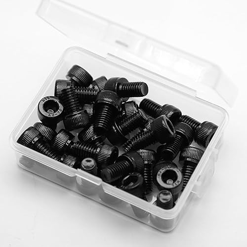 (8 Stück) M6x100mm Zylinderschrauben mit Innensechskant 304 Edelstahl Schwarzes Oxid Zylinderkopfschrauben Vollgewinde - Cheap-Us