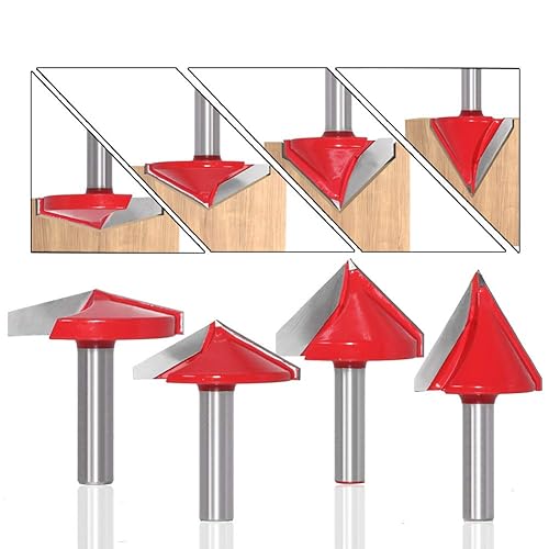BIGP 6 Stück 8mm Schaft 3D CNC V-nut Formfräsen Holzschneider Fräser Set 60° 90° 120° V Groove Router Bit Holzbearbeitung Cutter - Cheap-Us