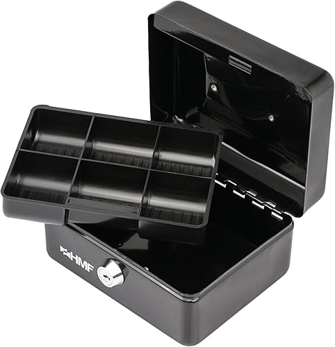 HMF 102159 Geldkassette 15,0 x 12,0 x 8,0 cm, schwarz - Cheap-Us