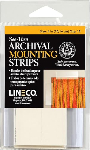 Lineco See-Thru Archival Mounting Strips 12/Pkg-4' - Cheap-Us