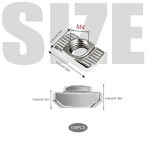 Nutensteine M5 100STK, T-Nut-Muttern Schiebemutter Hammermutter t Nut Muttern Stahl Verzinkt, Hammerkopf Befestigungsmutter für Aluminiumprofil Standard-20-Serie - Cheap-Us