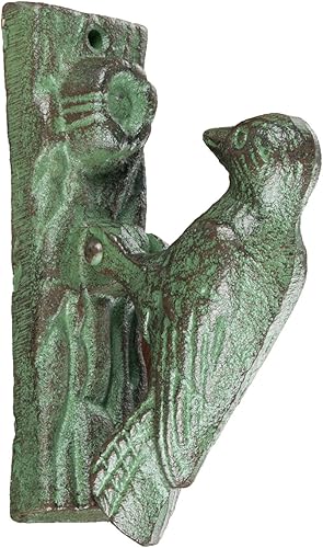 Homescapes Türklopfer Specht Vogel Design aus Gusseisen klassisch grün-oxidiertes Eisen 544g - Cheap-Us