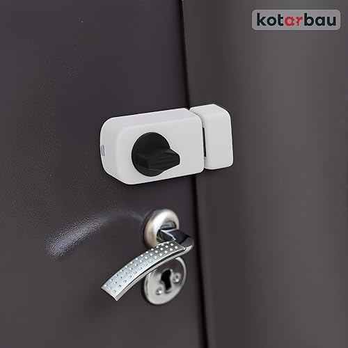 KOTARBAU® Zusatzschloss 3 Farben Kastenschloss Türzusatzschloss Türschloss Schloss Drehknauf Zusatzsicherung Kastenzusatzschloss ohne Zylinder (Braun) 50 mm - Cheap-Us