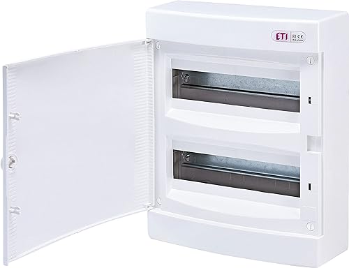 ETI Verteilerkasten Aufputz IP40 2-reihig 24 Module, weiß, ASA Kunststoff, ECT24PO - Cheap-Us