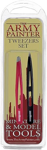 The Army Painter | Pinzetten-Set | 2-er Set | mit Flacher und spitzer Spitze | perfekt zum Arbeiten mit Pastik, Harz und Metall | Tabletop Wargames Miniaturmodellierung - Cheap-Us