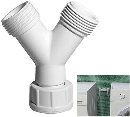 Parpyon® Waschmaschine Abflussschlauch Spülmaschine Siphon Ablaufgarnitur Doppelwaschtrockner Waschmaschinenarmatur Kurvette 2-Wege-Armatur (Y-Anschluss) - Cheap-Us