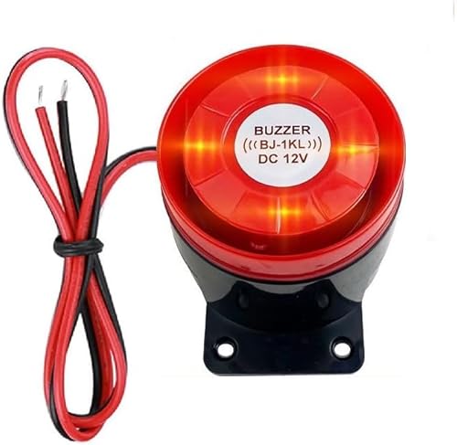 Switian DC 12V verdrahtete Mini Sound Light Alarm Blinklicht Horn Sirene 120 dB Home Security Sound Alarmanlage (12, Volt) - Cheap-Us