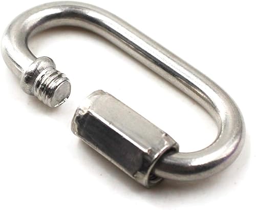 Flomore Kettenglied Karabiner Edelstahl mit Verschraubung Quick Link Packung - Cheap-Us