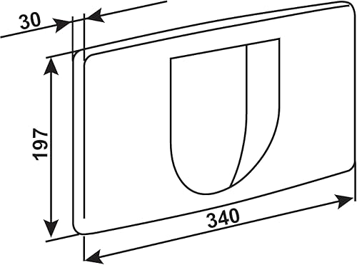 Cornat Betätigungsplatte VWC19 - mit 2-Mengenspülung - weiß - inklusive Betätigungsbolzen - Kunststoff / Drückerplatte WC / Toilettenspülung Drücker / Betätigungsplatte WC / APV200 - Cheap-Us