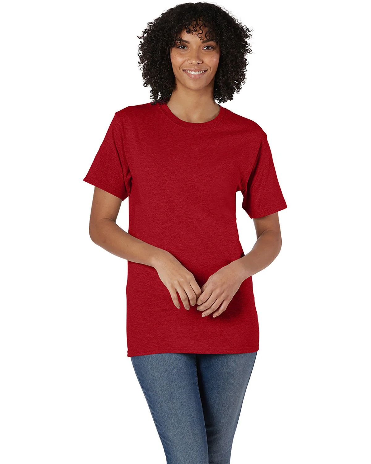 5280-Hanes-RED PEPPER HTHR - Cheap-Us