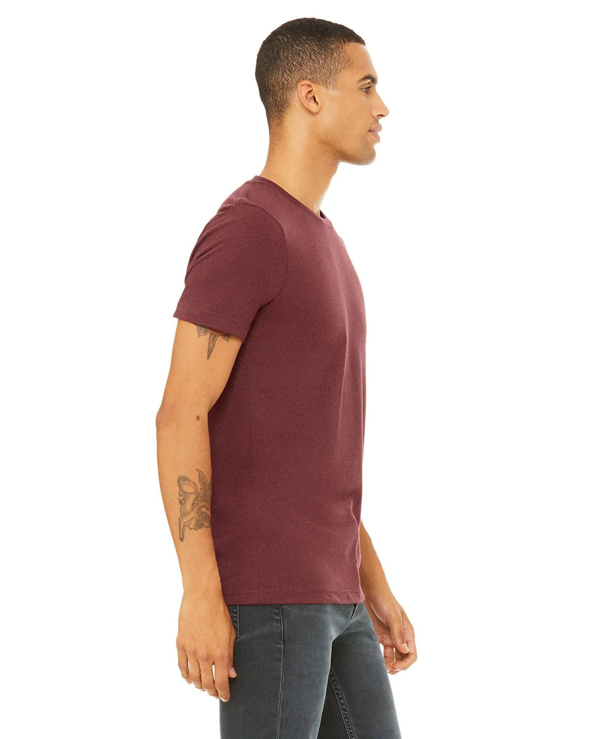 3001CVC-Bella + Canvas-HEATHER CARDINAL - Cheap-Us