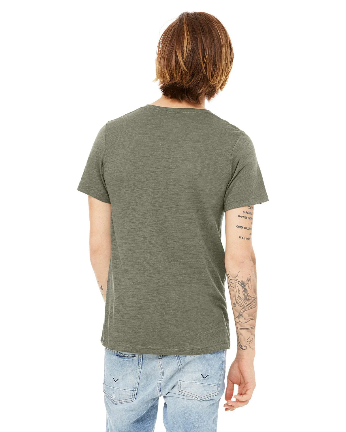 3655C-Bella + Canvas-OLIVE SLUB - Cheap-Us