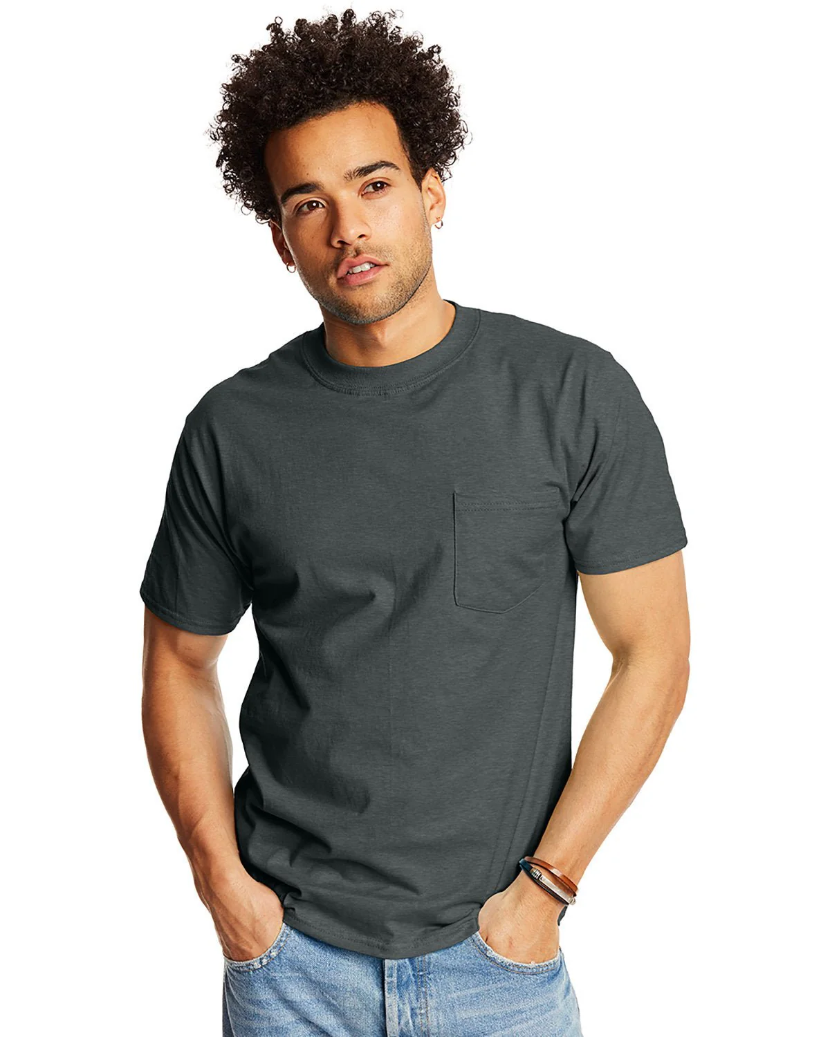 5190P-Hanes-CHARCOAL HEATHER - Cheap-Us