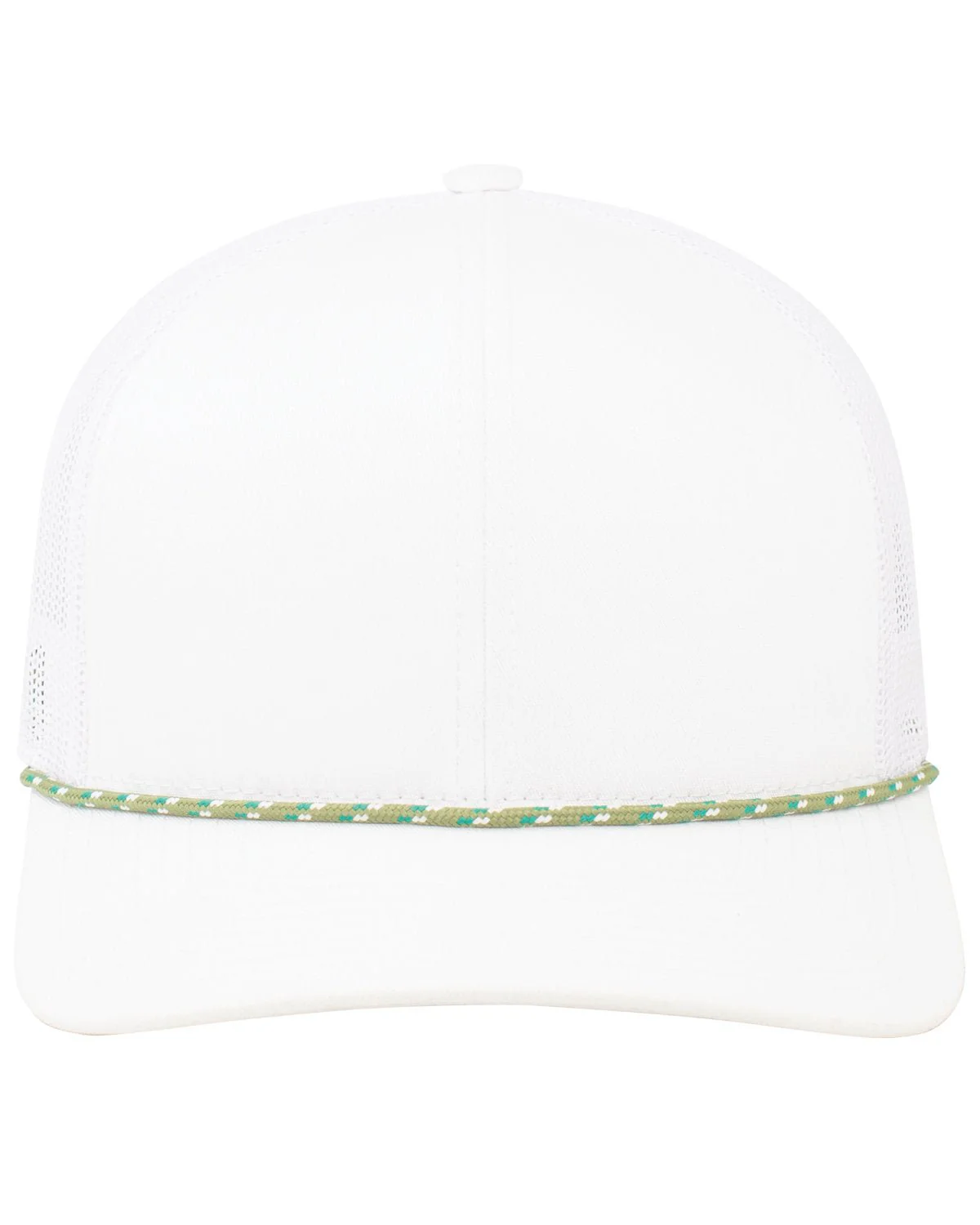 104BR-Pacific Headwear-WHITE/ MOSS GRN - Cheap-Us