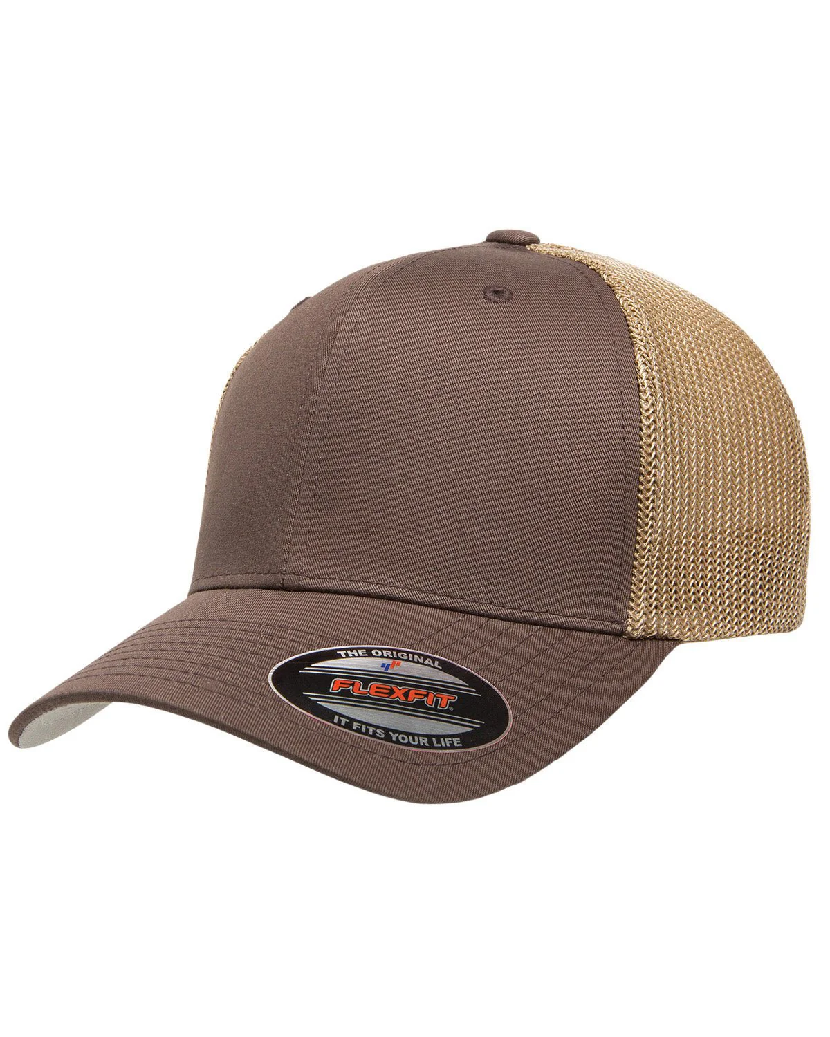 6511-Flexfit-BROWN/ KHAKI - Cheap-Us