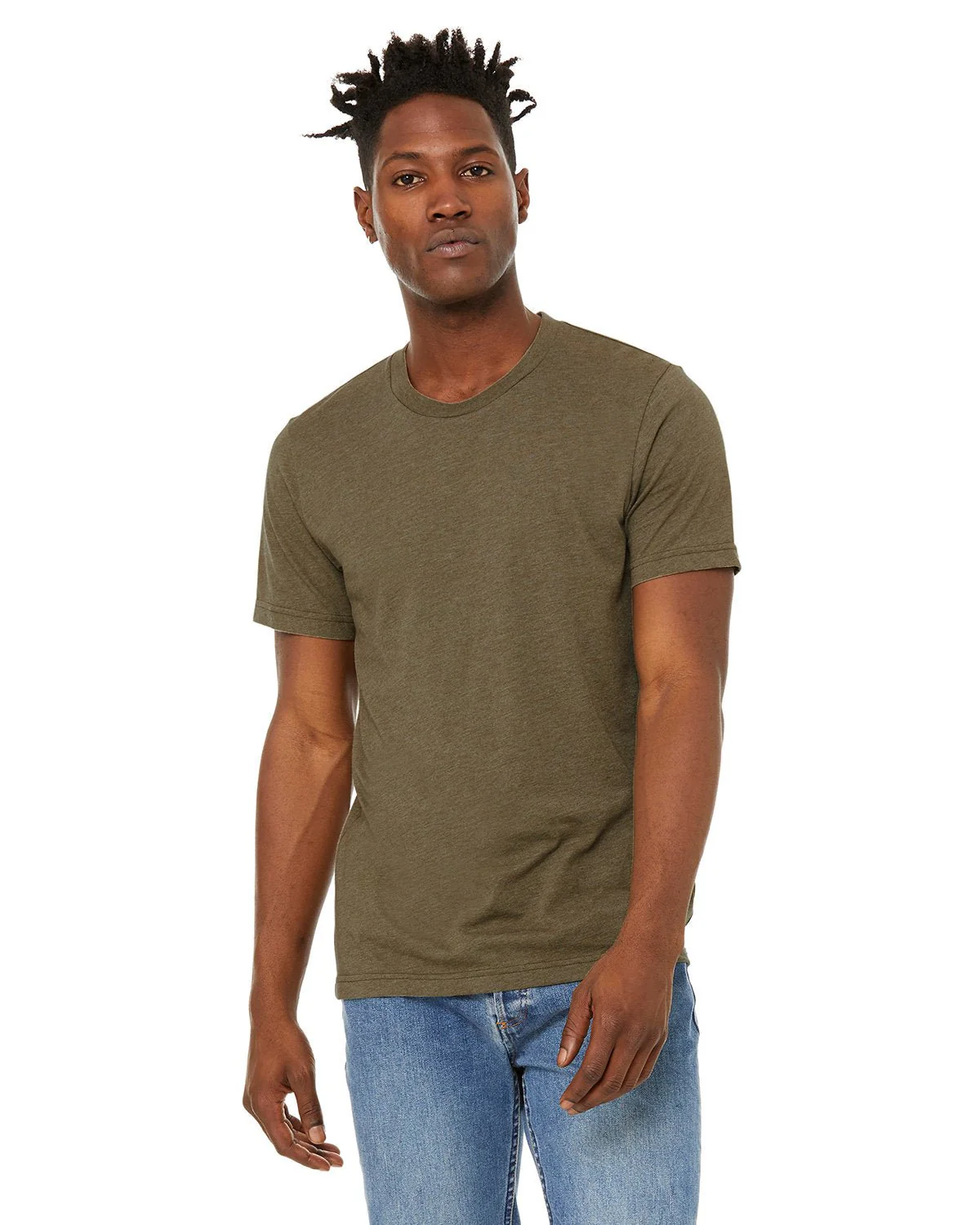 3301C-Bella + Canvas-HEATHER OLIVE - Cheap-Us
