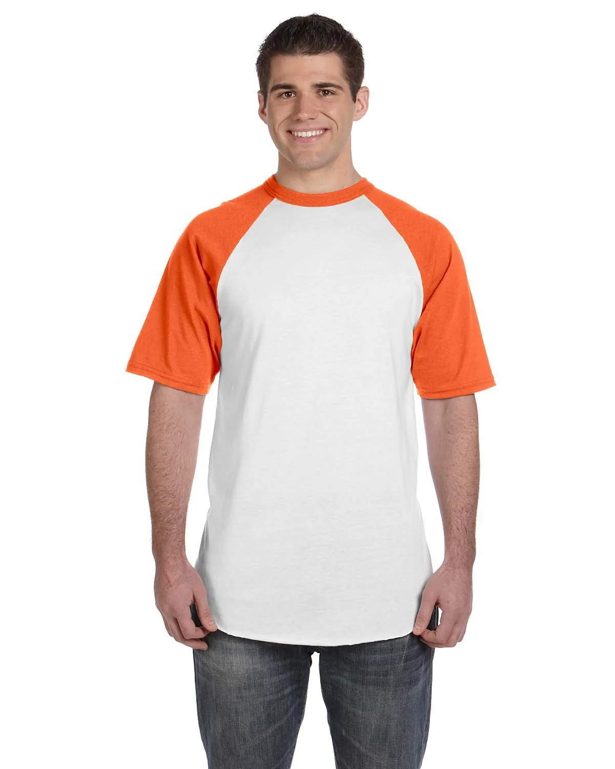 423-Augusta Sportswear-WHITE/ ORANGE - Cheap-Us