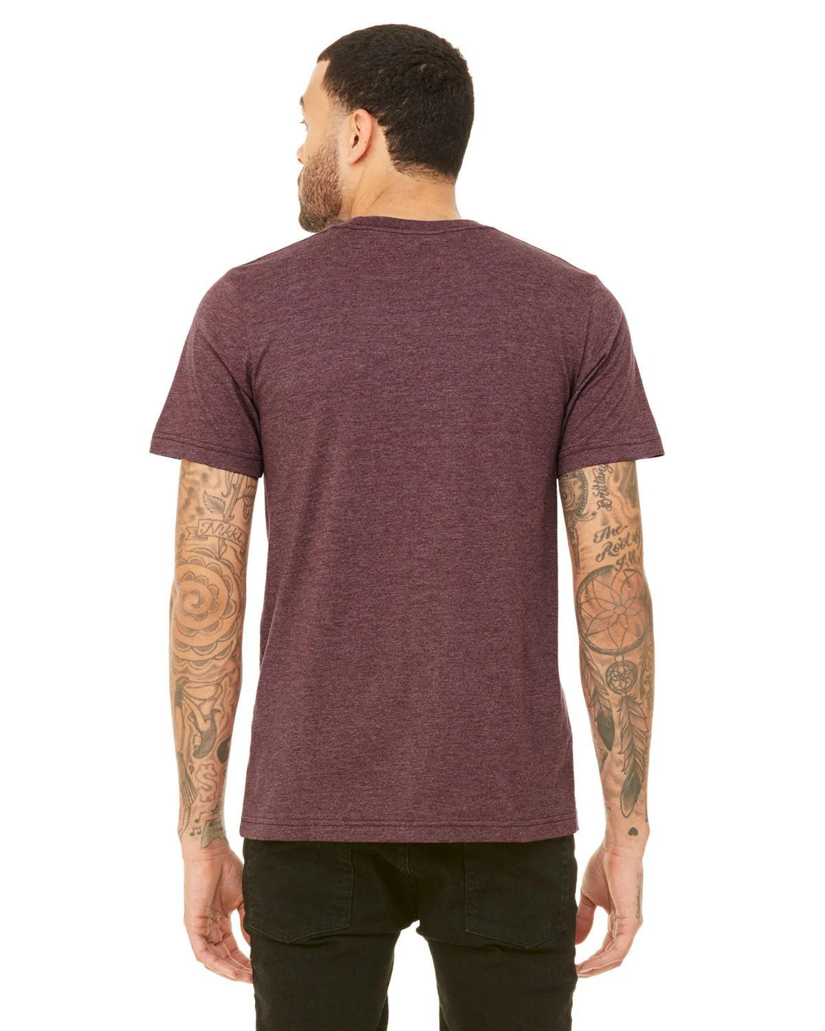 3001CVC-Bella + Canvas-HEATHER MAROON - Cheap-Us