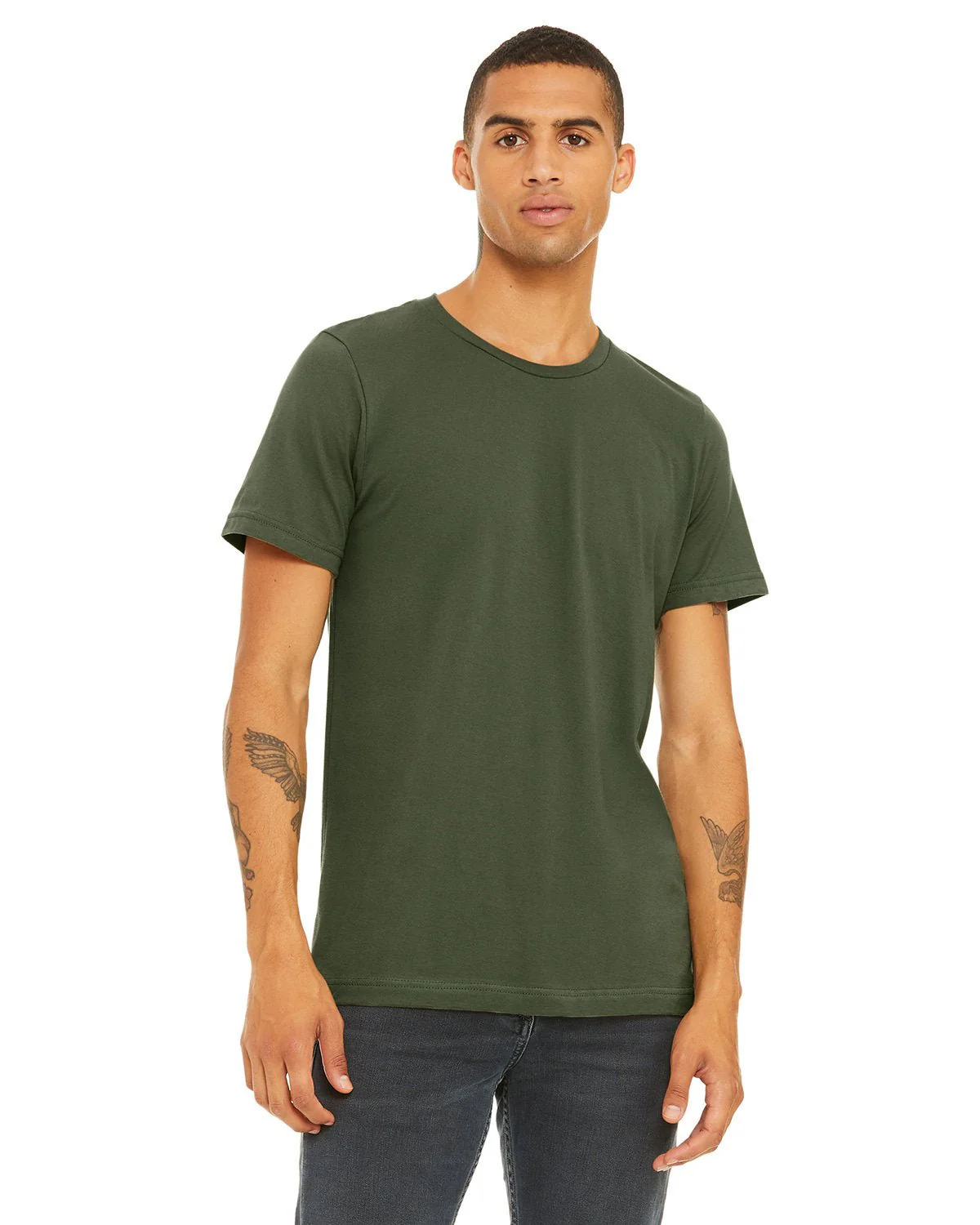3001C-Bella + Canvas-MILITARY GREEN - Cheap-Us