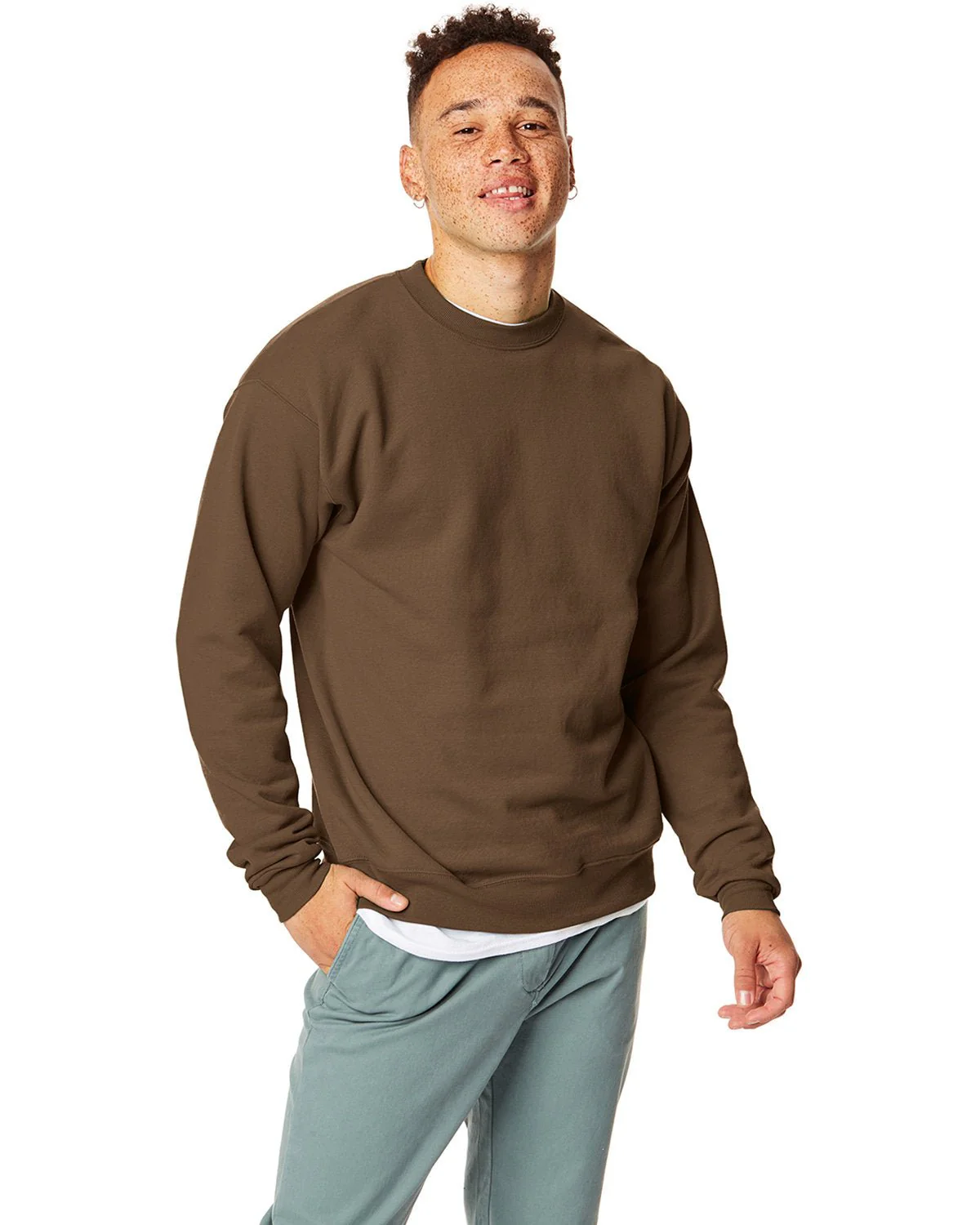P1607-Hanes-ARMY BROWN - Cheap-Us