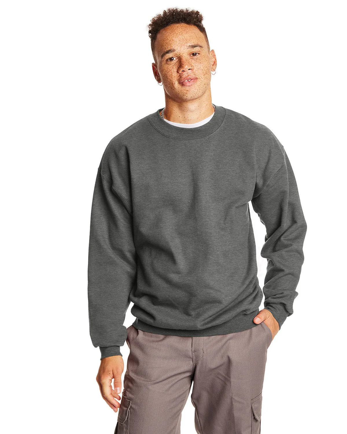 F260-Hanes-CHARCOAL HEATHER - Cheap-Us