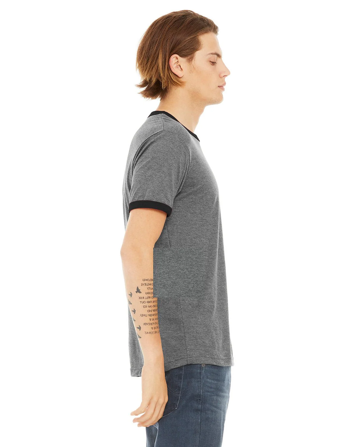 3055C-Bella + Canvas-DEEP HTHR/ BLACK - Cheap-Us