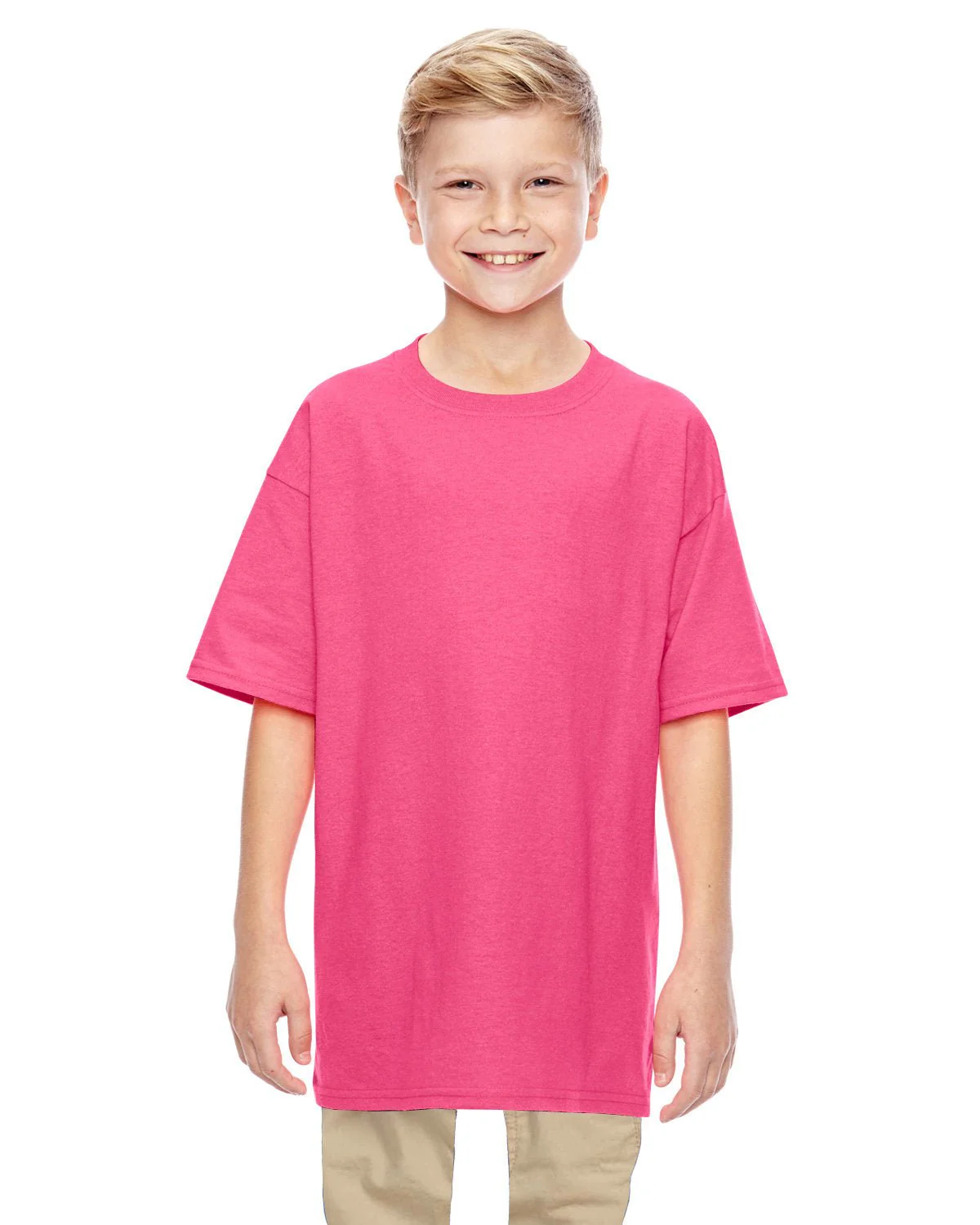 G500B-Gildan-SAFETY PINK - Cheap-Us
