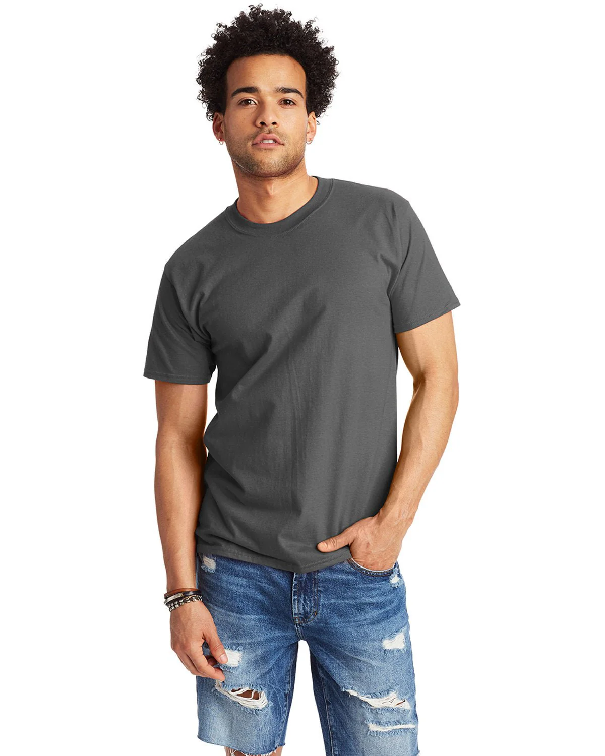 518T-Hanes-SMOKE GRAY - Cheap-Us