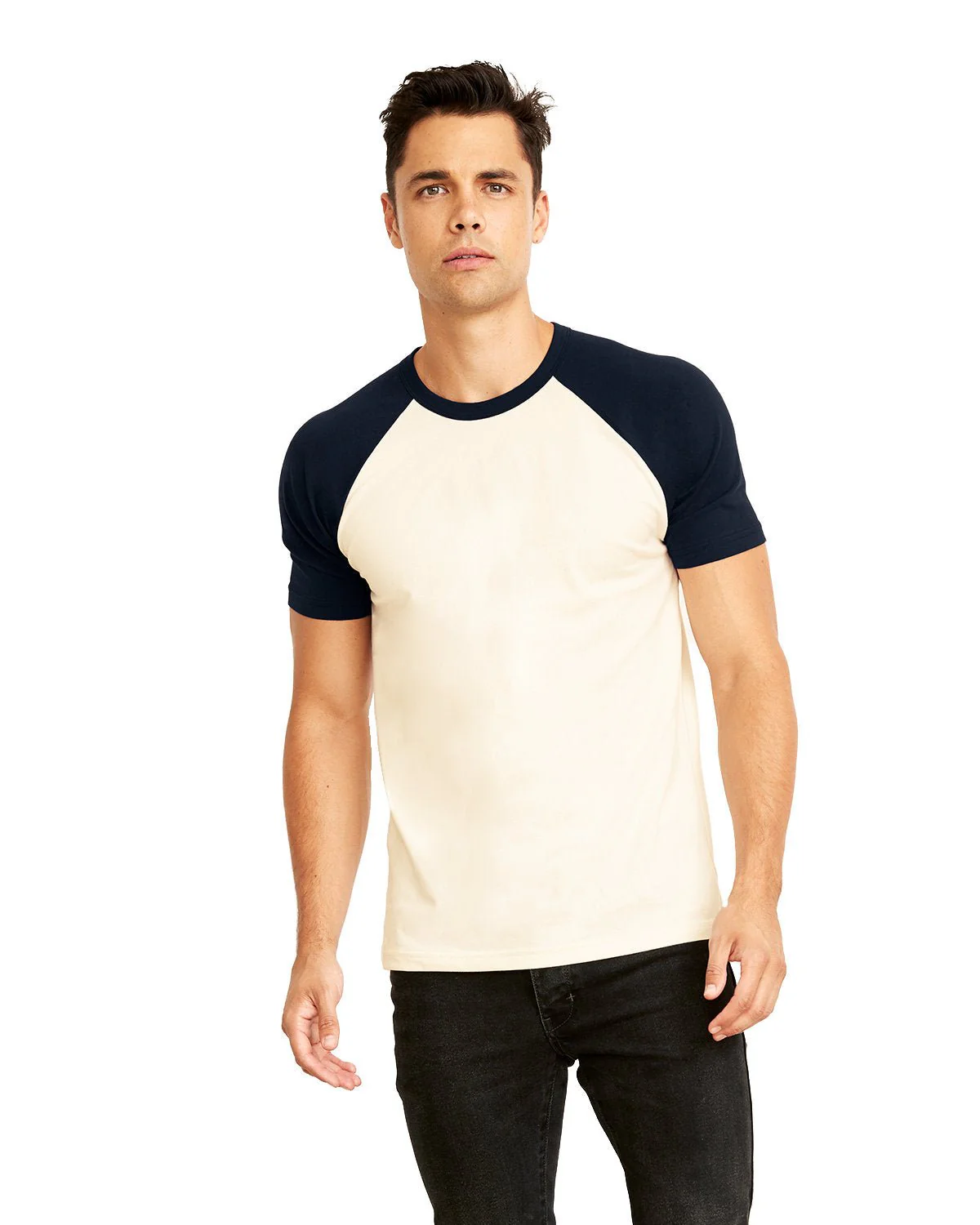 N3650-Next Level Apparel-MDNT NVY/ NATURL - Cheap-Us