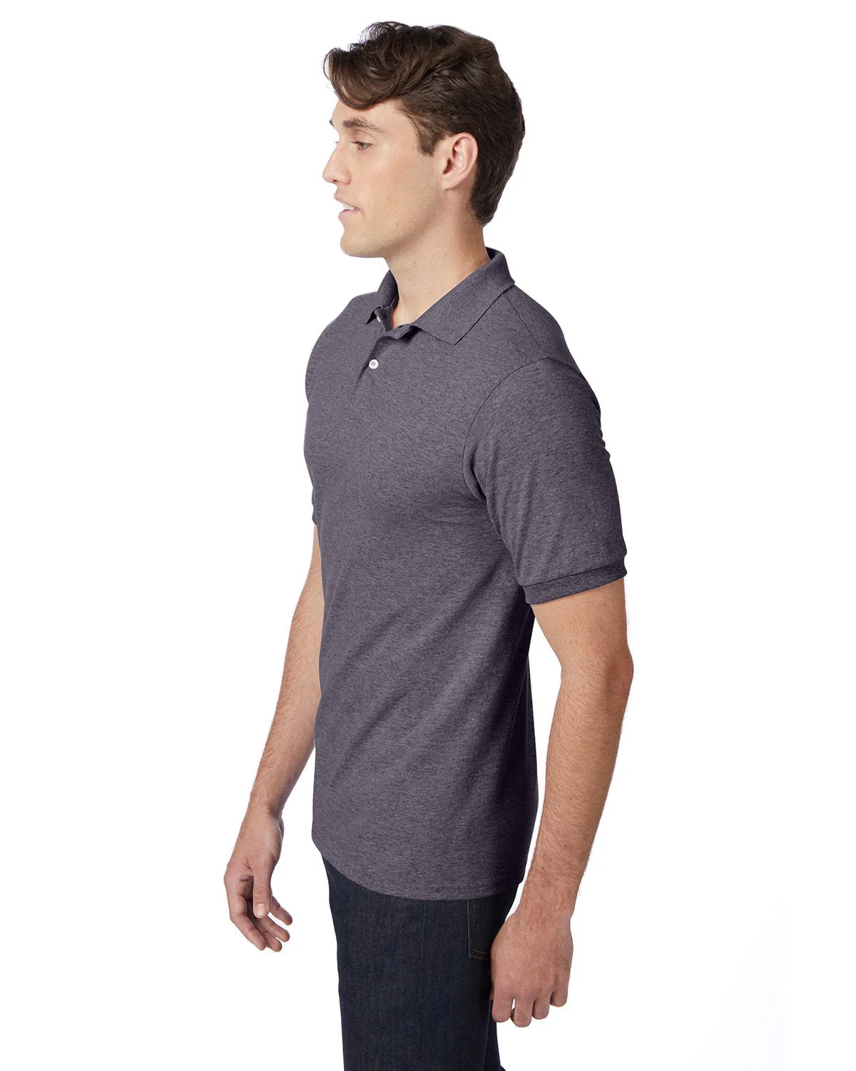 054-Hanes-CHARCOAL HEATHER - Cheap-Us