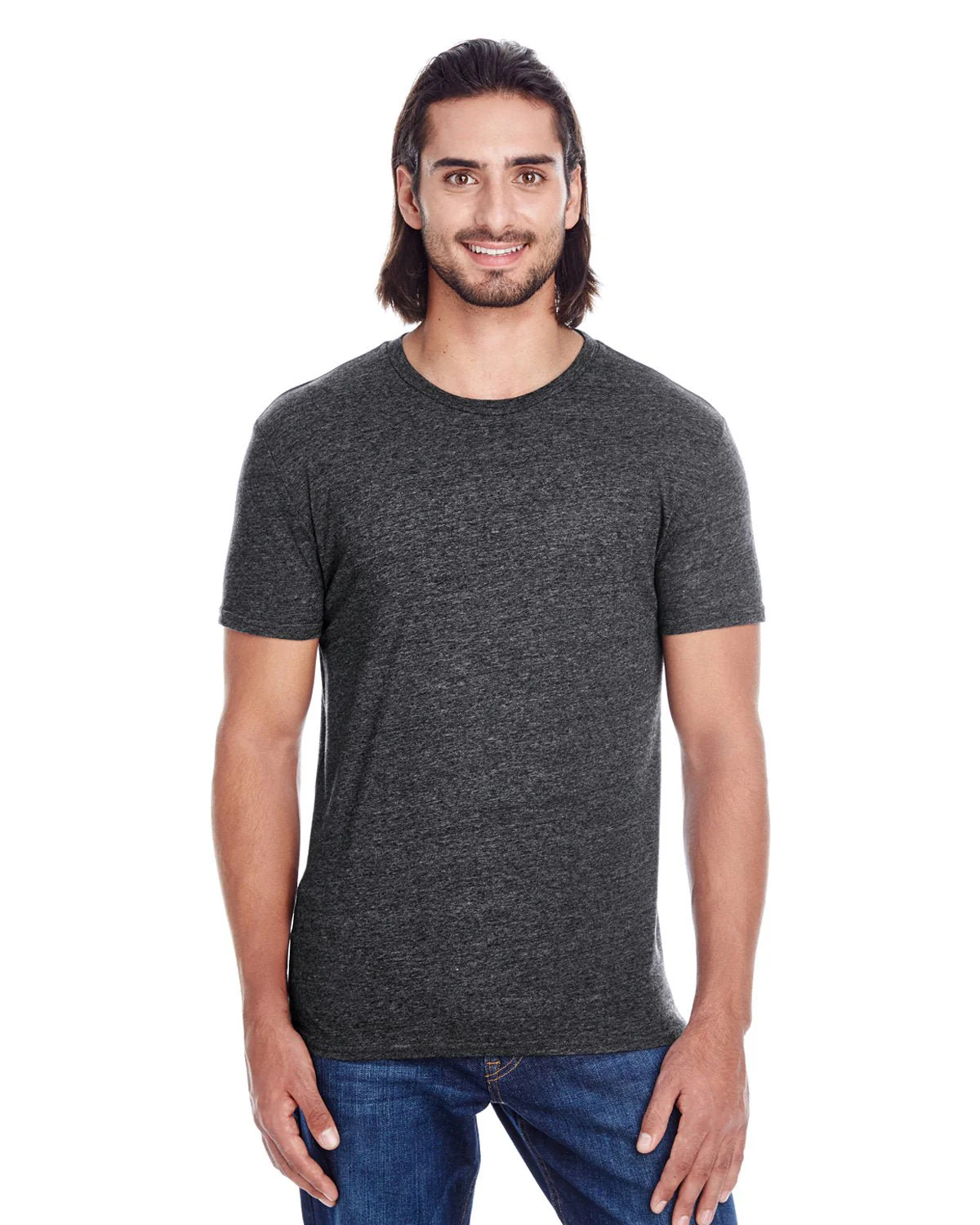 102A-Threadfast Apparel-BLACK TRIBLEND - Cheap-Us