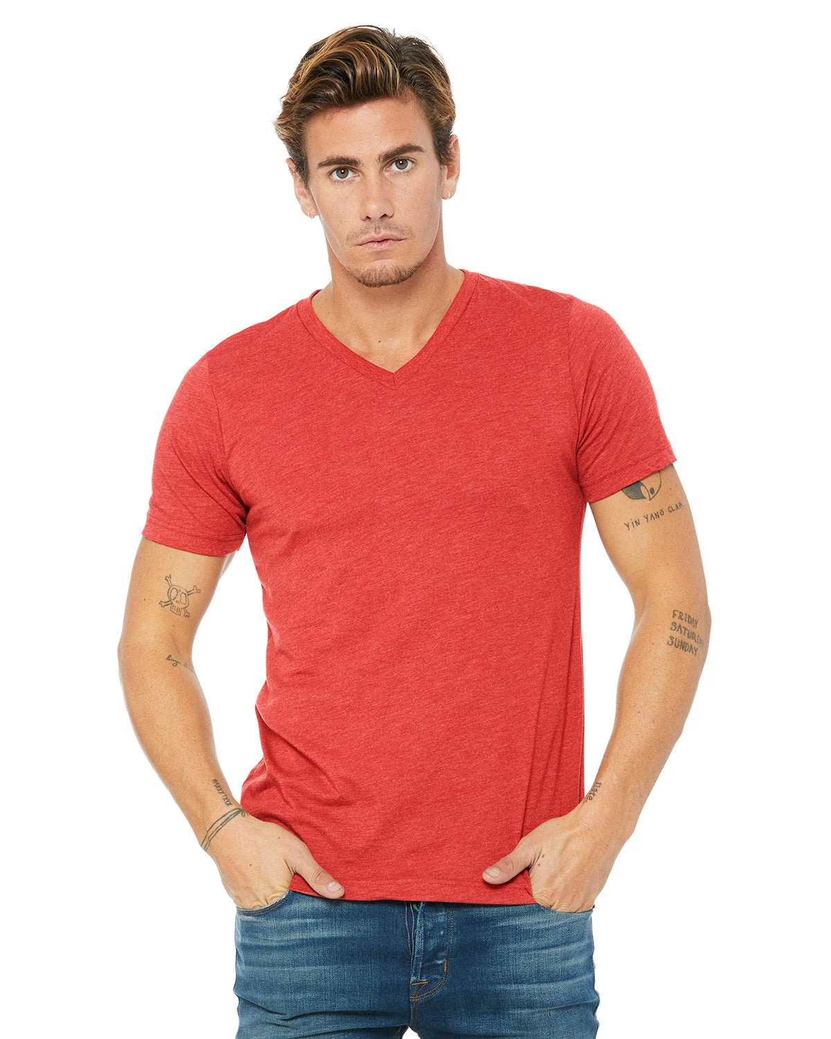 3415C-Bella + Canvas-RED TRIBLEND - Cheap-Us