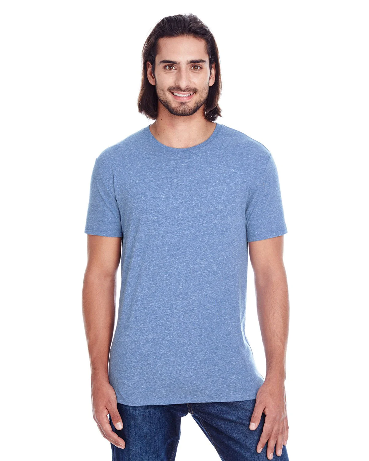 102A-Threadfast Apparel-NAVY TRIBLEND - Cheap-Us