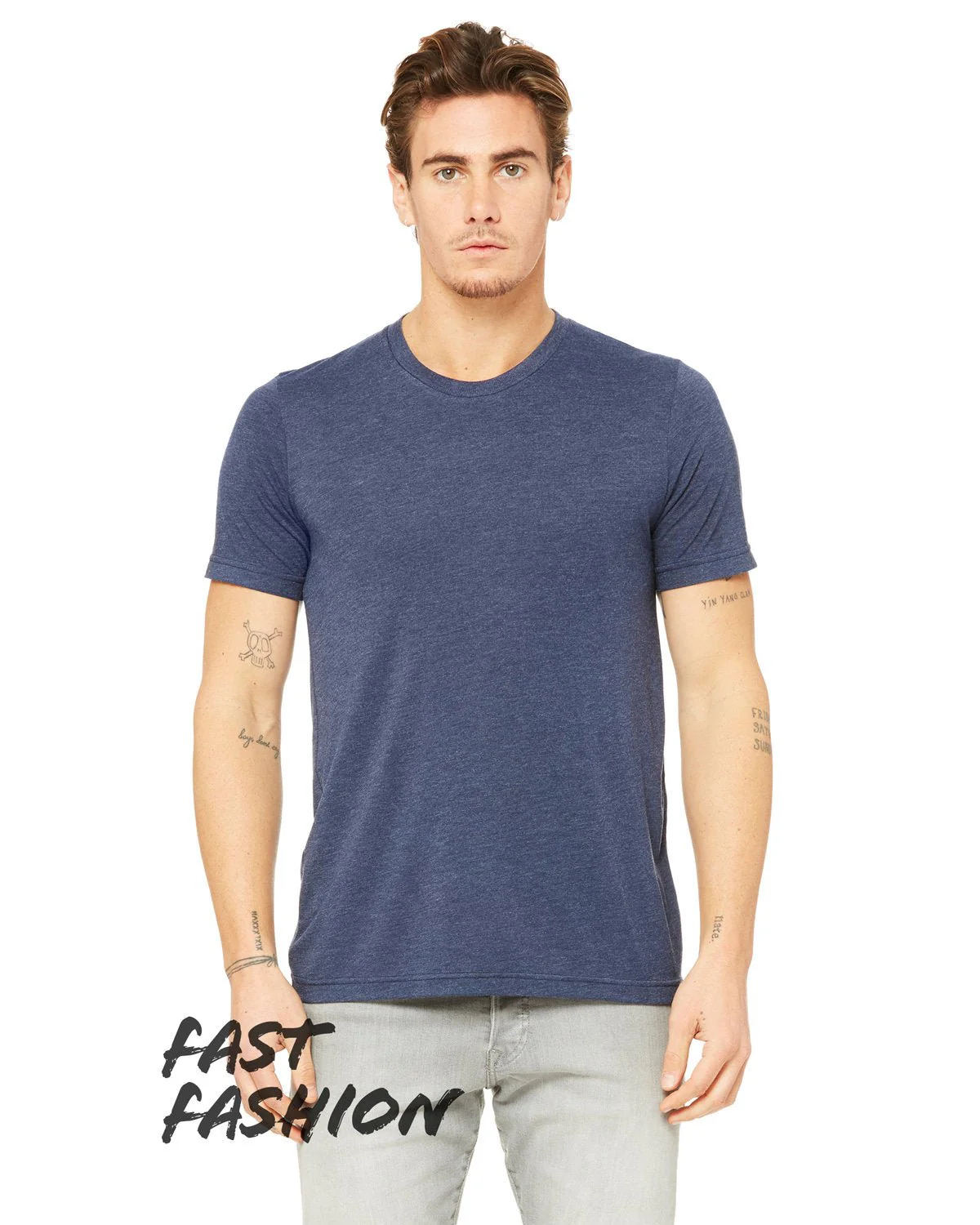 3880C-Bella + Canvas-HEATHER NAVY - Cheap-Us