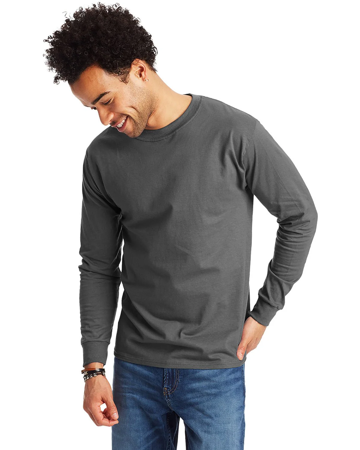 5186-Hanes-SMOKE GRAY - Cheap-Us