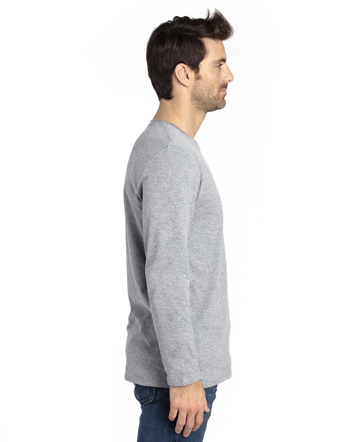 100LS-Threadfast Apparel-HEATHER GREY - Cheap-Us