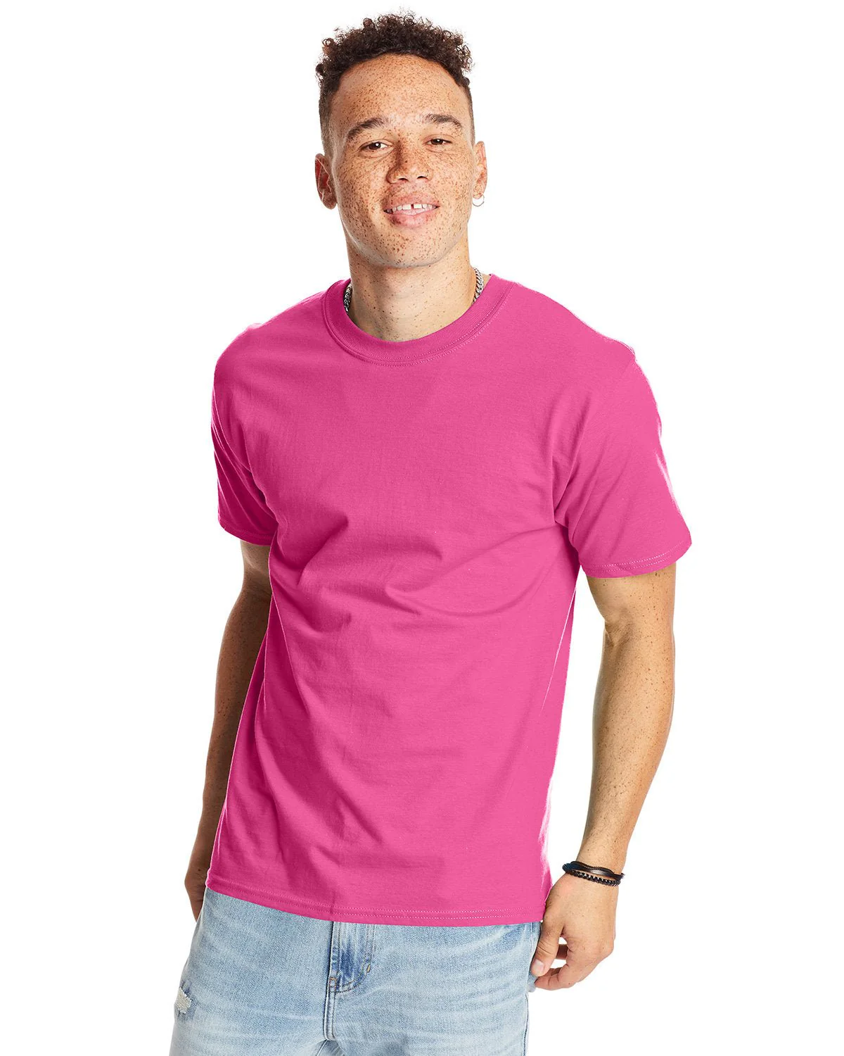5180-Hanes-WOW PINK - Cheap-Us