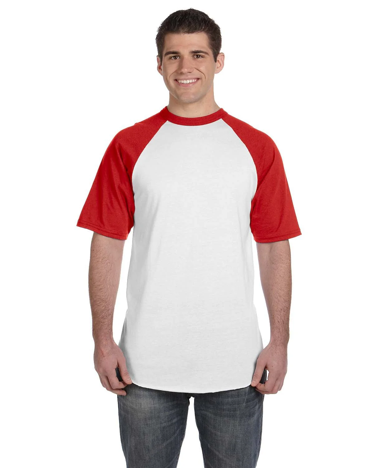 423-Augusta Sportswear-WHITE/ RED - Cheap-Us