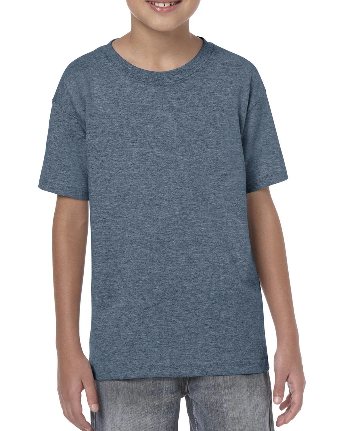 G500B-Gildan-HEATHER NAVY - Cheap-Us