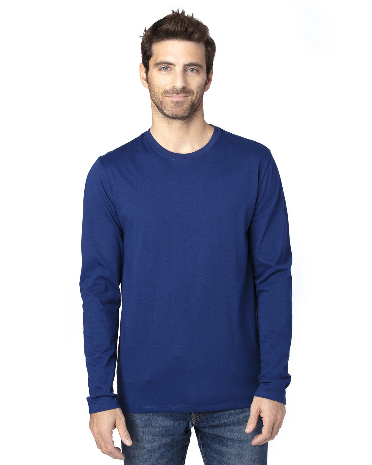 100LS-Threadfast Apparel-NAVY - Cheap-Us