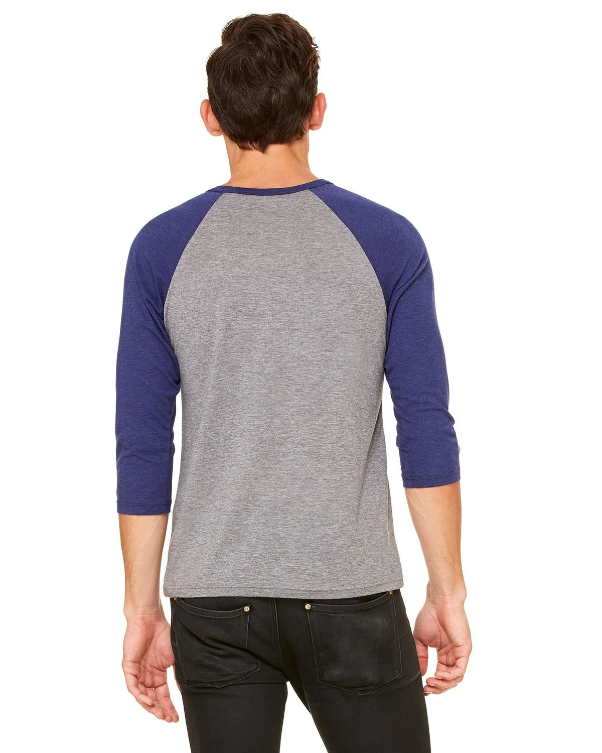 3200-Bella + Canvas-GREY/ NAVY TRB - Cheap-Us