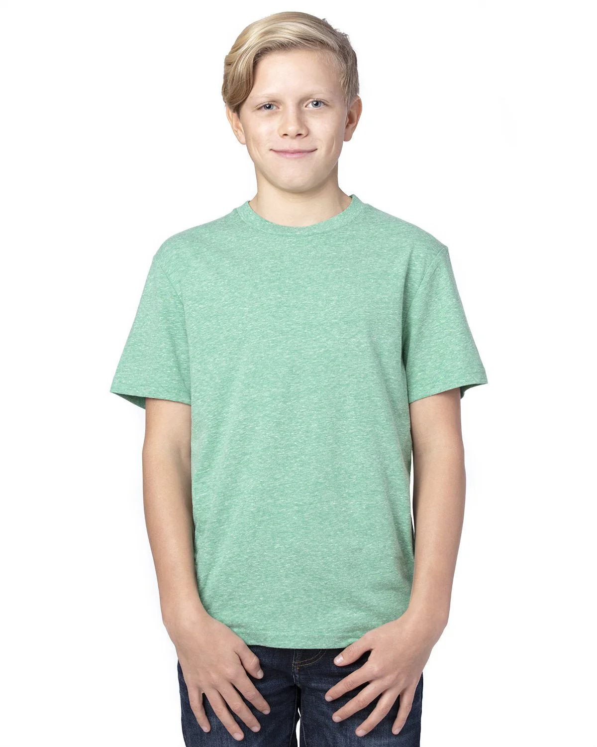 602A-Threadfast Apparel-GREEN TRIBLEND - Cheap-Us