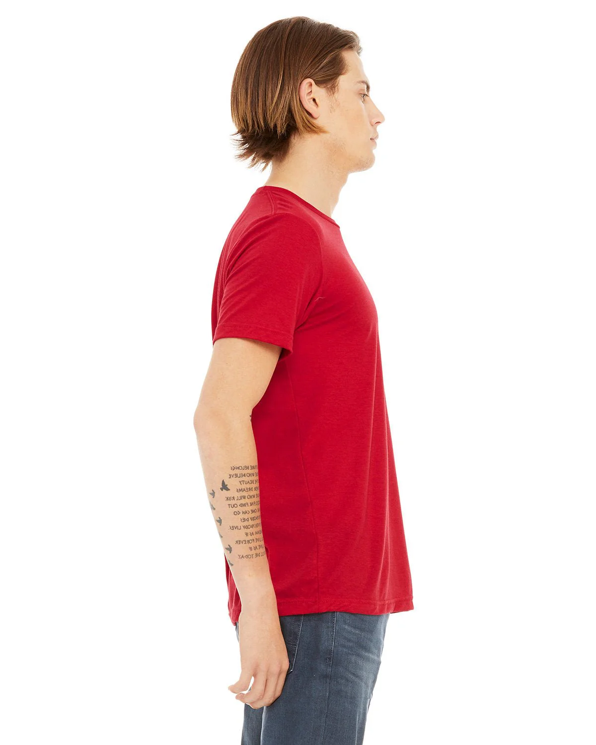 3413C-Bella + Canvas-SOLID RED TRIBLN - Cheap-Us