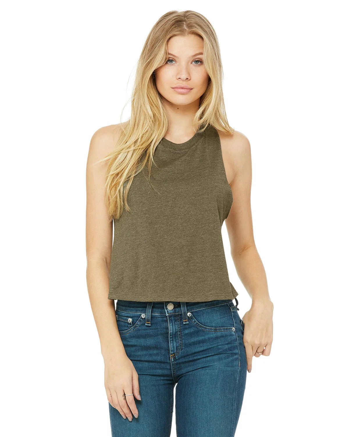 6682-Bella + Canvas-HEATHER OLIVE - Cheap-Us