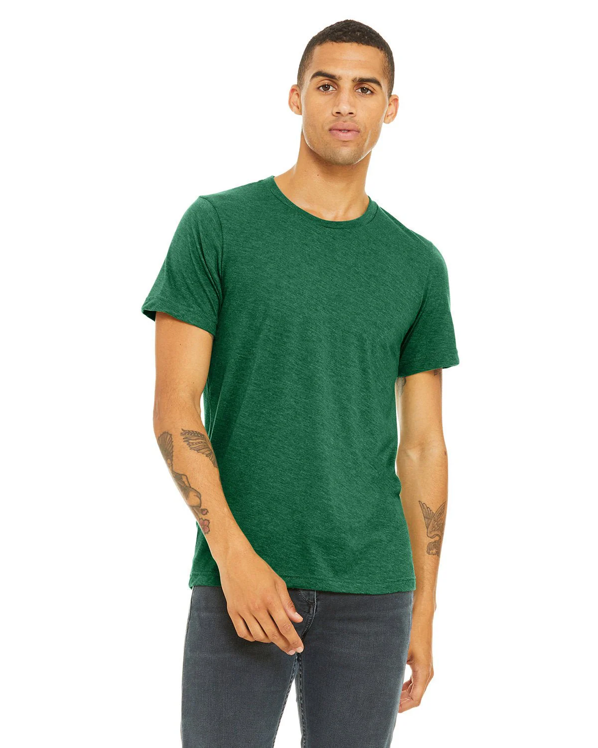 3001CVC-Bella + Canvas-HTHR GRASS GREEN - Cheap-Us