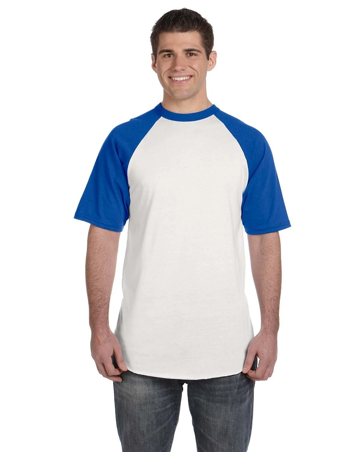 423-Augusta Sportswear-WHITE/ ROYAL - Cheap-Us