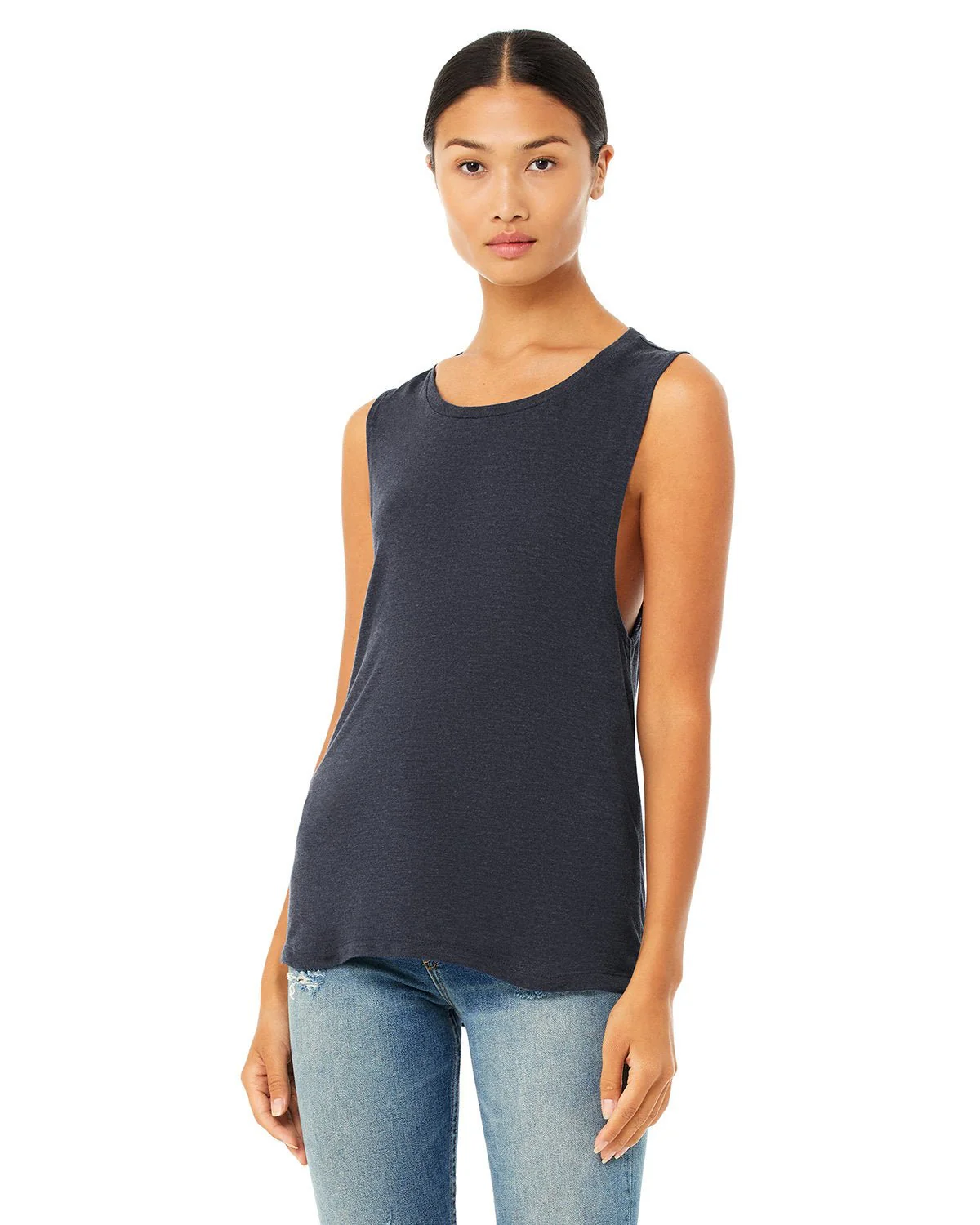 B8803-Bella + Canvas-HEATHER NAVY - Cheap-Us