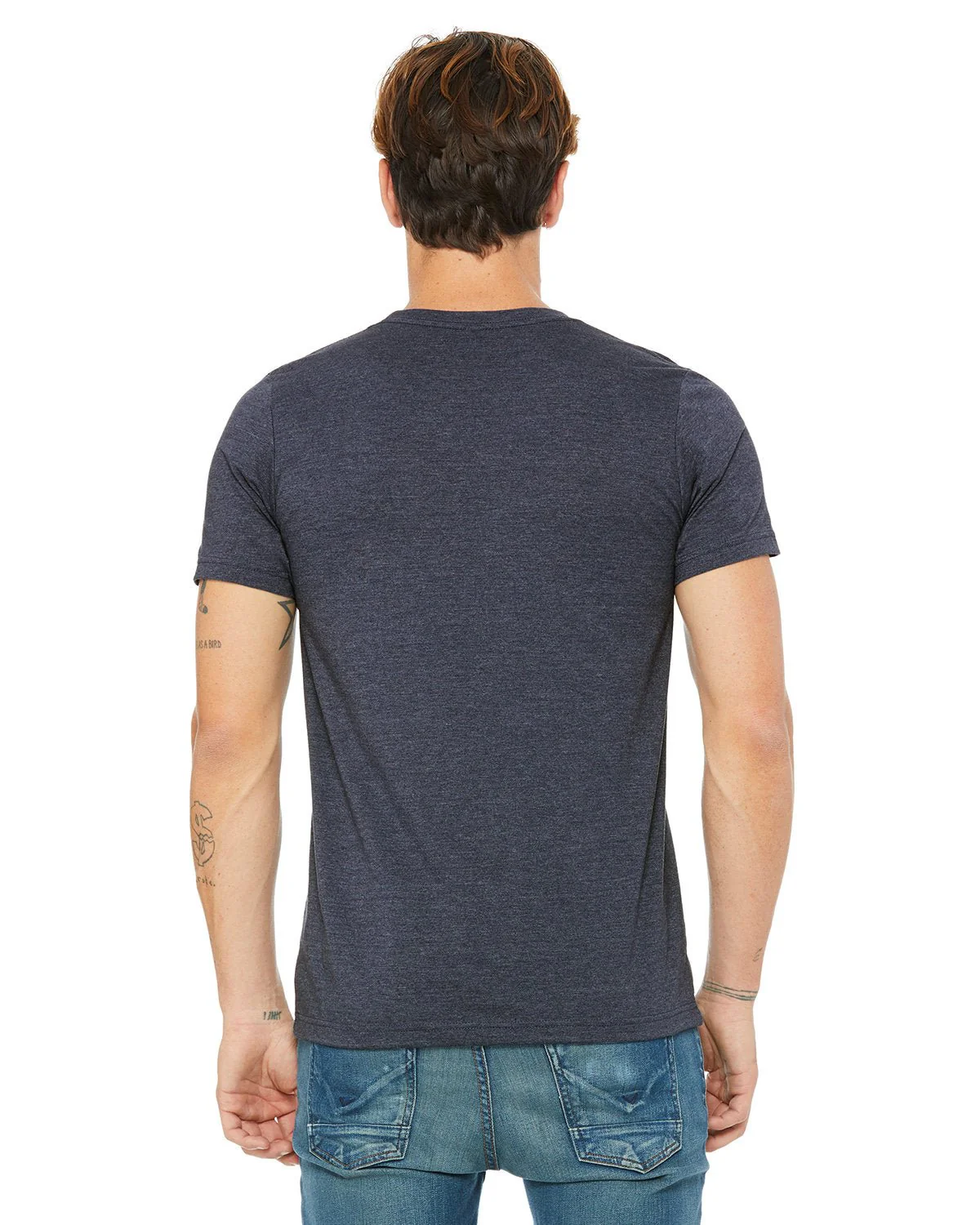 3001CVC-Bella + Canvas-HEATHER NAVY - Cheap-Us