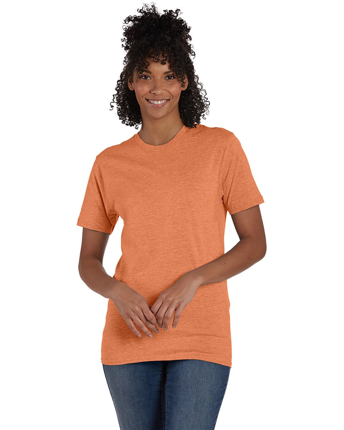 4980-Hanes-PUMPKIN HEATHER - Cheap-Us