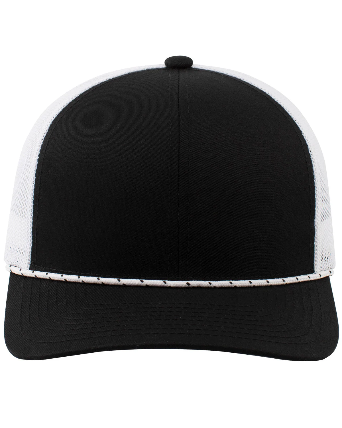 104BR-Pacific Headwear-BLK/ WHT/ BLK - Cheap-Us